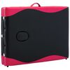 vidaXL Mesa de massagens dobr&aacute;vel 3 zonas madeira preto e rosa
