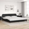 vidaXL Estrutura de cama Dover 200x200 cm couro artificial preto