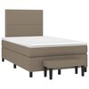 vidaXL Cama boxspring c/ colch&atilde;o 120x190cm tecido castanho-acinzentado