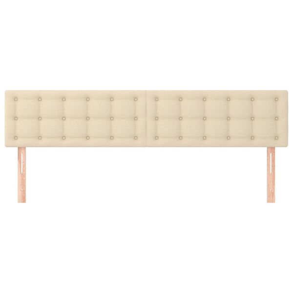 vidaXL Cabeceiras creme 180x5x78/88 cm tecido
