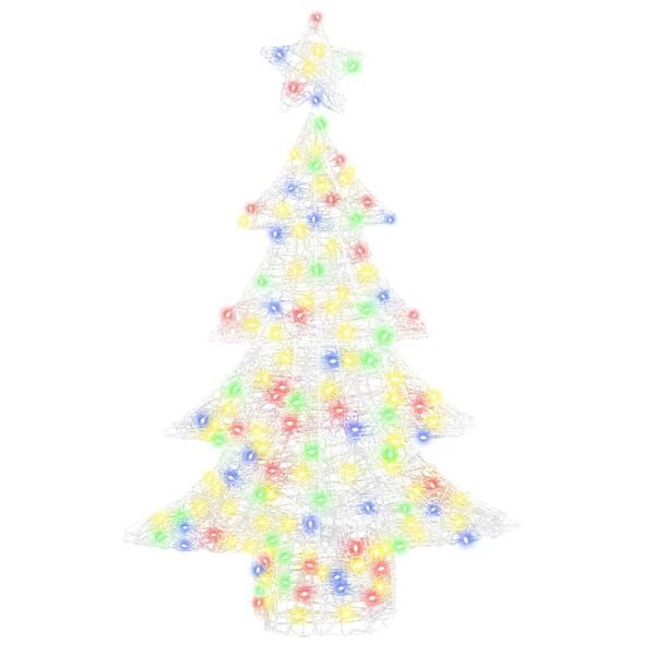 vidaXL &Aacute;rvore de Natal com 100 LEDs Multicolor 120 cm Acr&iacute;lo