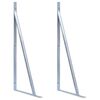 vidaXL Suportes para postes de veda&ccedil;&atilde;o 2 pcs a&ccedil;o galvanizado