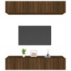 vidaXL M&oacute;veis TV 4 pcs 80x30x30 cm derivados madeira carvalho castanho