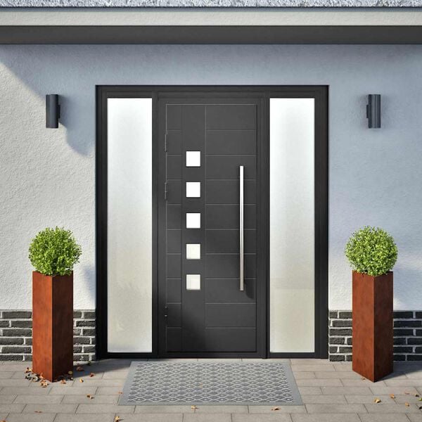 vidaXL Garden Planters 2 pcs Triangular a&ccedil;o resistente &agrave;s intemp&eacute;ries