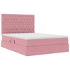vidaXL Cama com arruma&ccedil;&atilde;o e colch&atilde;o Rosa 140 x 200 cm Veludo