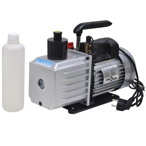 vidaXL C&acirc;mara de v&aacute;cuo com bomba de 2 est&aacute;gios 7,4 L