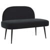 vidaXL Banco estofado com encosto Preto 110 x 60 x 76 cm Veludo