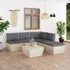 vidaXL 6 pcs conjunto lounge de paletes + almofad&otilde;es madeira de abeto