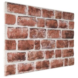 vidaXL Pain&eacute;is de parede 10 unid. 100 x 50 cm Marrom Escuro e Branco