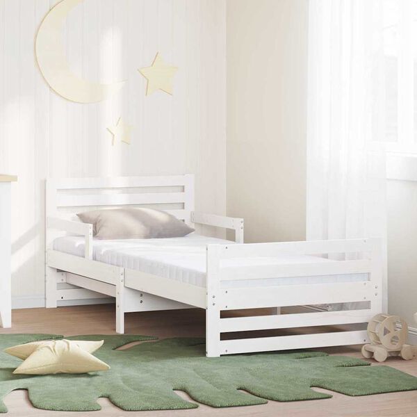 vidaXL Estrutura da Cama Branco 80 x 200 cm Madeira de Pinheiro S&oacute;lida
