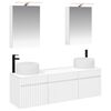 vidaXL Conjunto de Arm&aacute;rios para Banheiro 5 unid. Branco