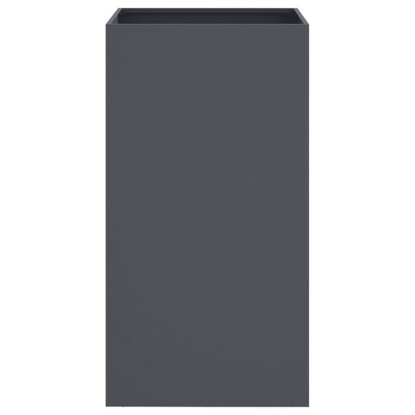 vidaXL Vaso/floreira 42x38x75 cm a&ccedil;o antracite