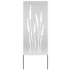 vidaXL Tela de Privacidade para Jardim Floral Prateado 50 x 140 cm