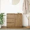 vidaXL Aparador c/ gaveta derivados de madeira carvalho artisiano