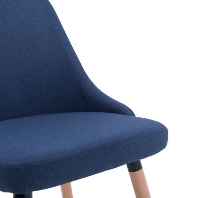 vidaXL Cadeiras de jantar 2 pcs tecido azul