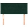 vidaXL Cabeceira de cama veludo 90x5x78/88 cm verde-escuro