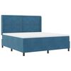 vidaXL Cama Box com fitas LED com cabeceira Azul 180 x 200 cm Veludo