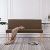 vidaXL Banco 139,5 cm poliéster castanho