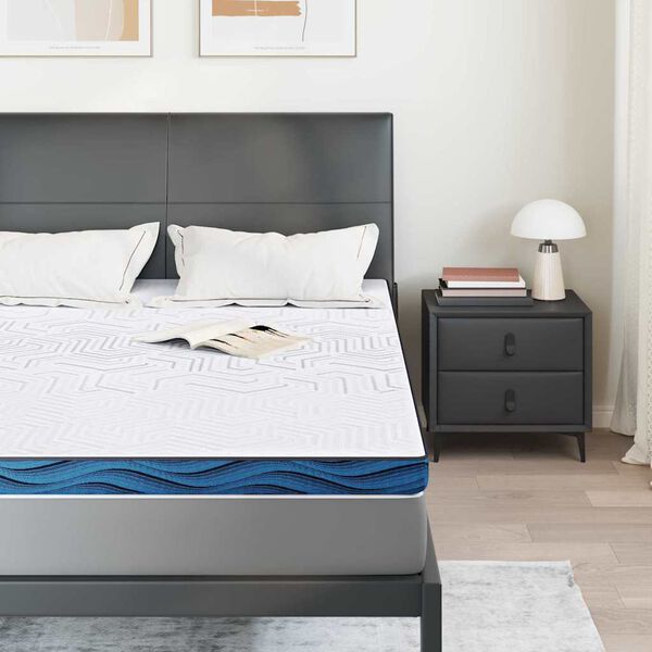 vidaXL Topper de Colch&atilde;o Branco 140 x 190 cm Tecido Jacquard