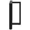 vidaXL Pés de mesa de jantar em forma de T, 2 peças, preto, 90x35x(72-73) cm, aço