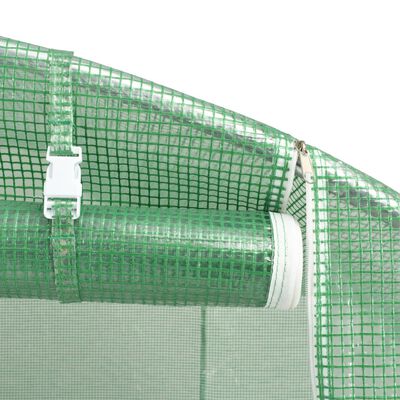 vidaXL Estufa com estrutura de aço 6 m² 3x2x2 m verde