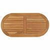vidaXL Tampo de Mesa 80 x 40 x 2,5 cm Oval Madeira de Teca S&oacute;lida