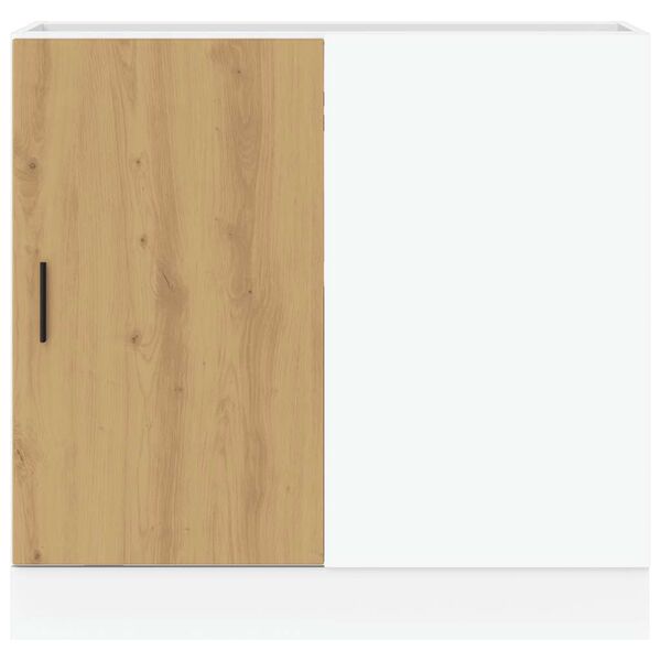 vidaXL Armário base para pia “Lyon” deriv. madeira carvalho artisiano