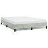 vidaXL Estrutura de cama sem colch&atilde;o, cinza claro, 152x203 cm, tamanho Queen, veludo