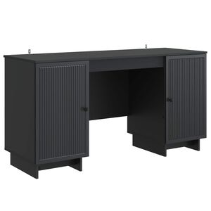 vidaXL Mesa Preto Derivados de Madeira 142,5 x 50 x 75 cm