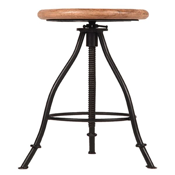 LABEL51 Banco Jaipur 35x35x46-75 cm madeira/preto