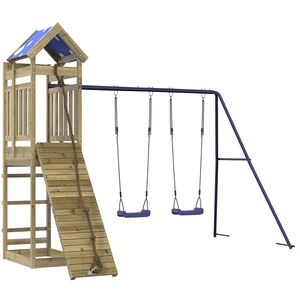 vidaXL Conjunto de brincar para exterior madeira de pinho impregnada