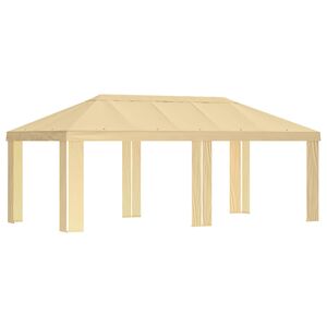 vidaXL Capa de Gazebo 6 x 3 m Creme Poli&eacute;ster 190