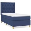 vidaXL Cama com molas/colch&atilde;o 100x200 cm tecido azul