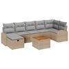 vidaXL Conjunto de Sof&aacute; de Jardim 8 unid. Bege Rattan Sint&eacute;tico