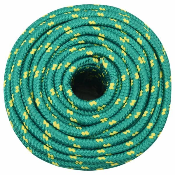 vidaXL Corda de barco 12 mm 100 m polipropileno verde