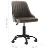 vidaXL Cadeira de jantar girat&oacute;ria veludo cinzento-escuro
