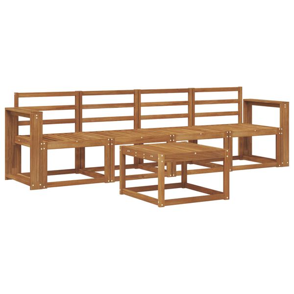 vidaXL Conjunto de Sof&aacute;s para Exterior 5 pcs Natural