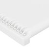 vidaXL Cabeceira cama c/ abas couro artificial 93x23x118/128 cm branco