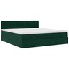 vidaXL Estrutura de cama otomana com colch&atilde;o 160x200 cm verde escuro