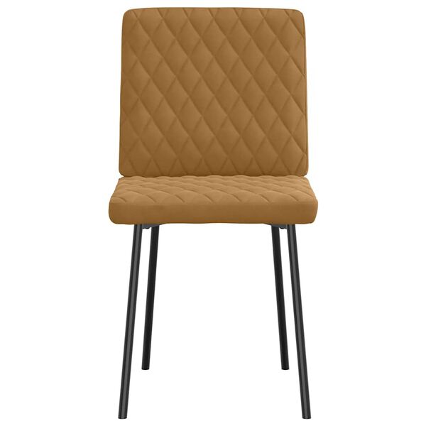 vidaXL Cadeiras de jantar 4 pcs veludo castanho
