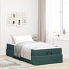vidaXL Estrutura de cama com colch&atilde;o com colch&atilde;o 2 pcs Verde Veludo
