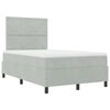 vidaXL Cama Box Spring LED Cinzento-claro 120 x 200 cm tecido