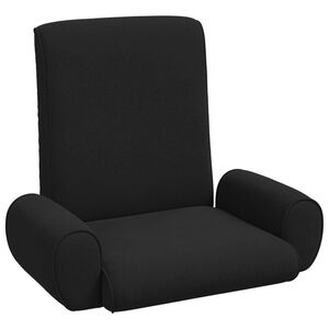 vidaXL Cadeira de ch&atilde;o ajust&aacute;vel Preto Veludo Granulado
