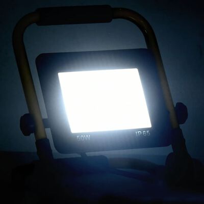 vidaXL Projetor c/ iluminação LED e pega 50 W branco frio