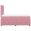 vidaXL Cama boxspring com colch&atilde;o 120x190 cm veludo rosa