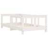 vidaXL Estrutura de cama infantil 70x140 cm pinho maciço branco