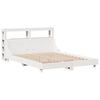 vidaXL Cama sem colch&atilde;o 120x190 cm madeira de pinho maci&ccedil;a branco