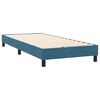 vidaXL Cama box spring c/ colch&atilde;o e LED 100x220 cm veludo azul-escuro