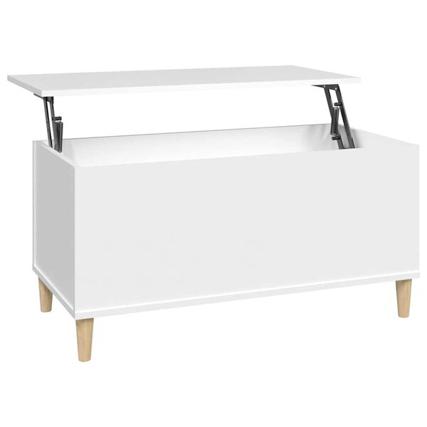 vidaXL Mesa de centro 90x44,5x45 cm derivados de madeira branco