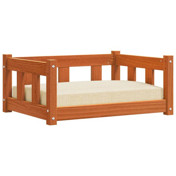 vidaXL Cama para Cachorro Marrom Cera 65,5 x 50 x 28 cm